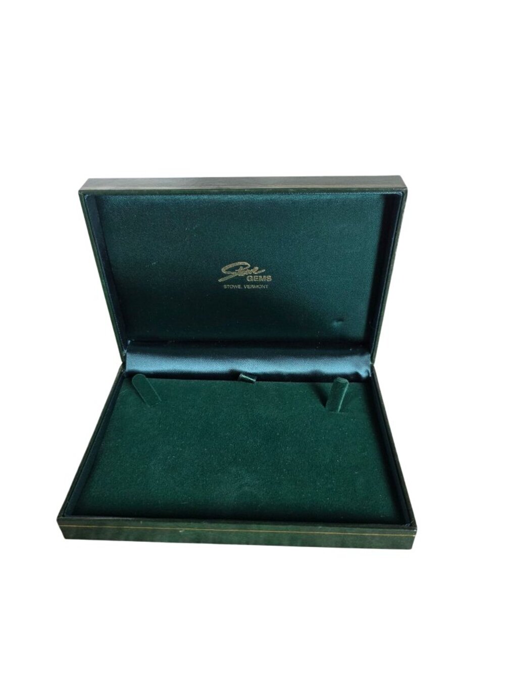 Stowe Gems Green Empty Necklace Jewelry Presentation Box 6.25"x 4.5"x1.25"